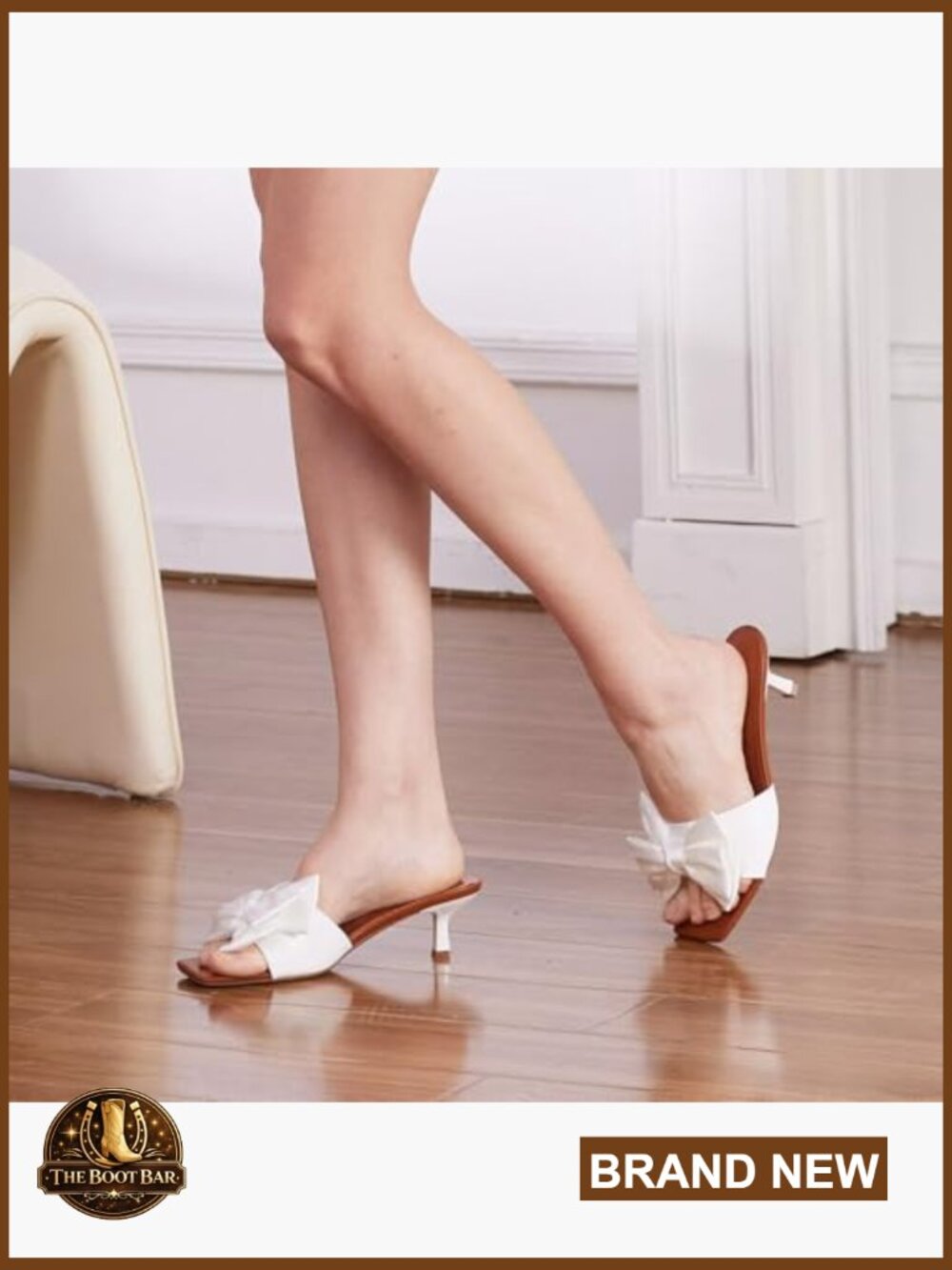 Kitten Heels for Women 2 Inch Square Open Toe Sandals Wedding Party - Picture 2 of 7